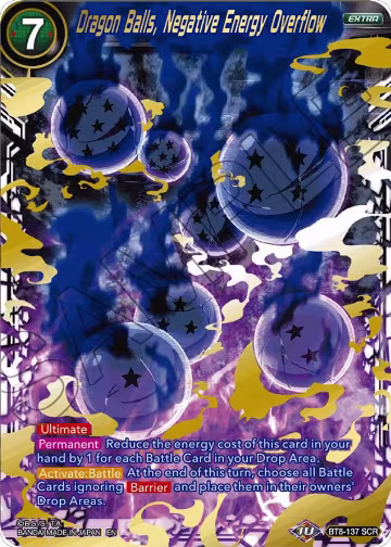 Dragon Balls, Negative Energy Overflow (BT8-137) — card price