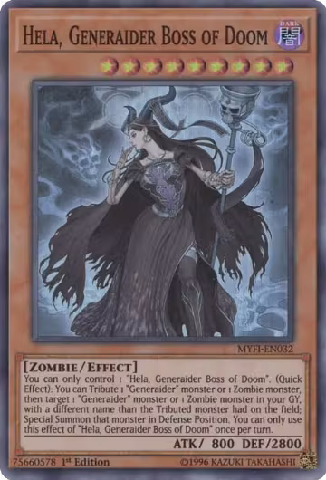 Hela, Generaider Boss of Doom (MYFI-EN032), Mystic Fighters — Yu-Gi-Oh! card price