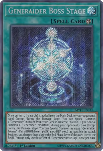 Generaider Boss Stage (MYFI-EN034), Mystic Fighters — Yu-Gi-Oh! card price