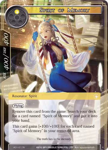 Spirit of Memory (AO1-017), Alice Origin — Force of Will card price