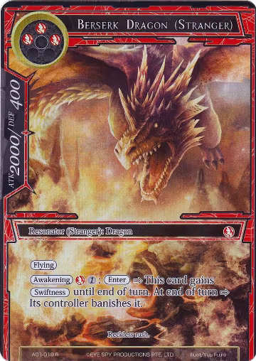 Berserk Dragon (Stranger) (Full Art) (AO1-019), Alice Origin — Force of Will card price
