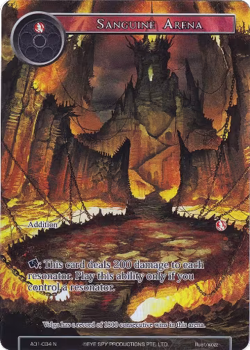 Sanguine Arena (Full Art) (AO1-034), Alice Origin — Force of Will card price