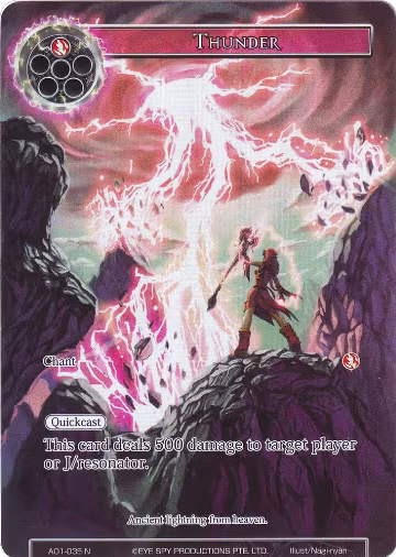 Thunder (Full Art) (AO1-035), Alice Origin — Force of Will card price