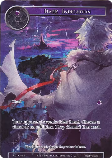 Dark Indication (Full Art) (AO1-044), Alice Origin — Force of Will card price