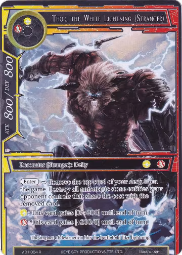 Thor, the White Lightning (Stranger) (Full Art) (AO1-064), Alice Origin — Force of Will card price