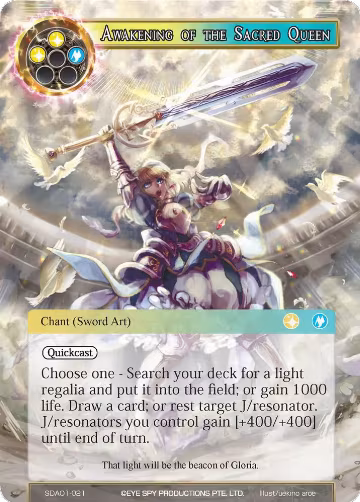 Awakening of the Sacred Queen (SDAO1-021), Alice Origin Starter Deck — Force of Will card price