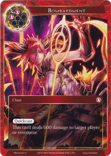 Bombardment (Memoria016), Alice Origin Memoria Cards — Force of Will card price