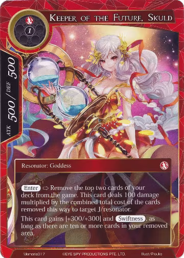 Keeper of the Future, Skuld (Memoria017), Alice Origin Memoria Cards — Force of Will card price
