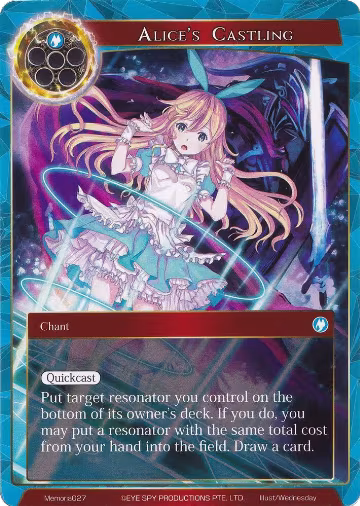 Alice's Castling (Memoria027), Alice Origin Memoria Cards — Force of Will card price