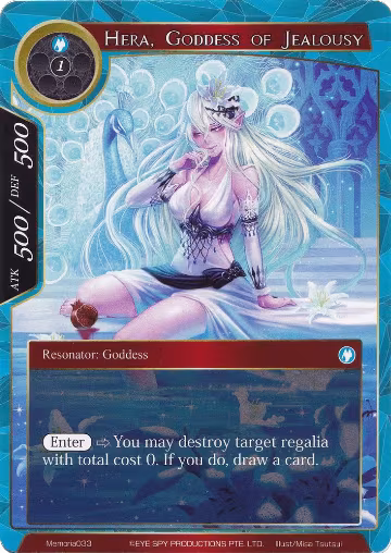 Hera, Goddess of Jealousy (Memoria033), Alice Origin Memoria Cards — Force of Will card price