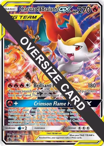 Charizard & Braixen GX - SM230 (SM Black Star Promo) (SM230), Jumbo Cards — Pokémon card price