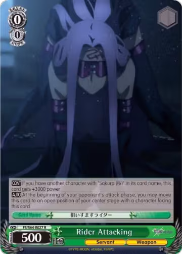 Rider Attacking (FS/S64-E027 R), Fate/stay night [Heaven's Feel] — Weiß Schwarz card price