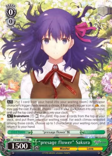 "presage flower" Sakura (FS/S64-E023 RR), Fate/stay night [Heaven's Feel] — Weiß Schwarz card price