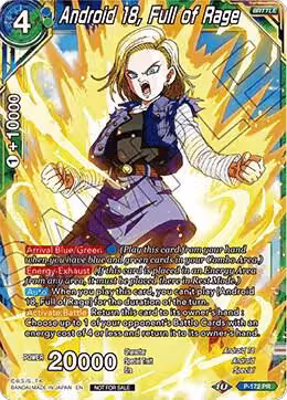 Android 18, Full of Rage (P-172), Promotion Cards — DB Super card price