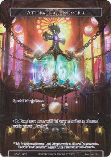 Attoractia's Memoria (Full Art) (SDAO1-033), Alice Origin Starter Deck — Force of Will card price
