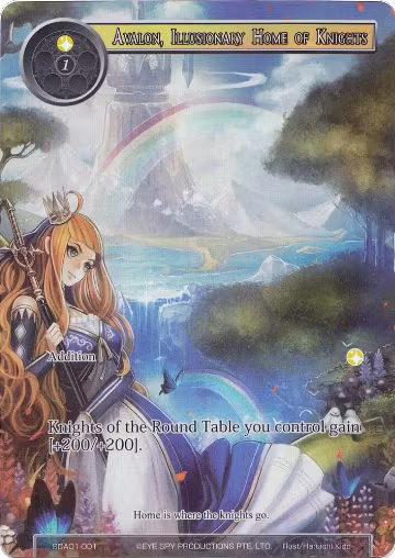 Avalon, Illusionary Home of Knights (Full Art) (SDAO1-001), Alice Origin Starter Deck — Force of Will card price