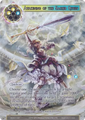 Awakening of the Sacred Queen (Full Art) (SDAO1-021), Alice Origin Starter Deck — Force of Will card price