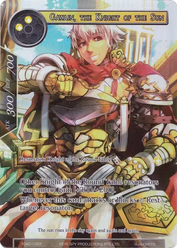 Gawain, the Knight of the Sun (Full Art) (SDAO1-003), Alice Origin Starter Deck — Force of Will card price