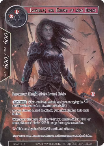 Lancelot, the Knight of Mad Demon (Full Art) (SDAO1-011), Alice Origin Starter Deck — Force of Will card price