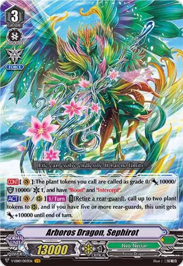 Arboros Dragon, Sephirot (V-EB10/003EN), V-EB10: The Mysterious Fortune — Vanguard card price