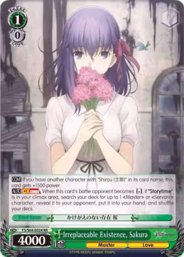 Irreplaceable Existence, Sakura (FS/S64-E024 RR), Fate/stay night [Heaven's Feel] — Weiß Schwarz card price