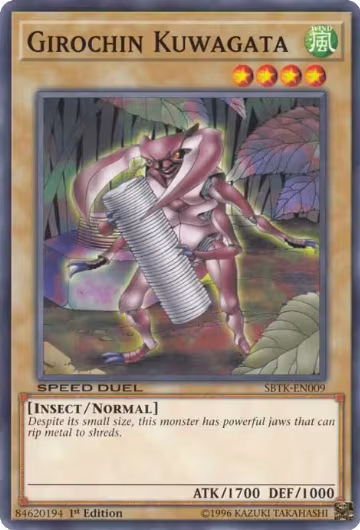 Girochin Kuwagata (SBTK-EN009), Speed Duel: Trials of the Kingdom — Yu-Gi-Oh! card price