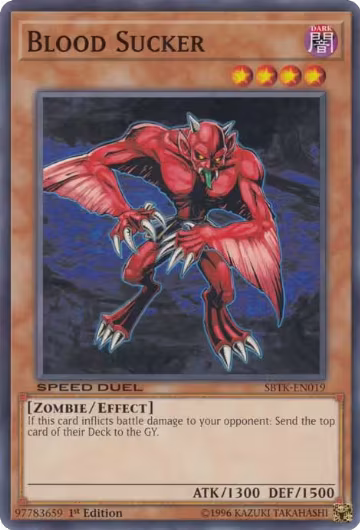 Blood Sucker (SBTK-EN019), Speed Duel: Trials of the Kingdom — Yu-Gi-Oh! card price