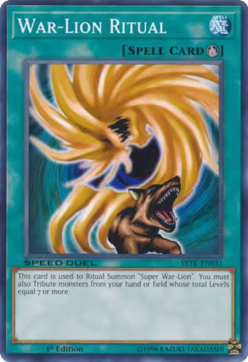 War-Lion Ritual (SBTK-EN031), Speed Duel: Trials of the Kingdom — Yu-Gi-Oh! card price