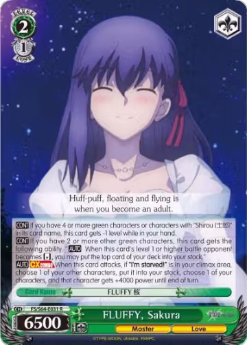 FLUFFY, Sakura (FS/S64-E031 R), Fate/stay night [Heaven's Feel] — Weiß Schwarz card price