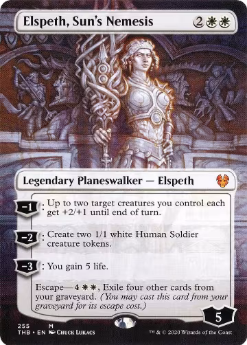 Elspeth, Sun's Nemesis (Borderless) (255), Theros Beyond Death — Magic card price