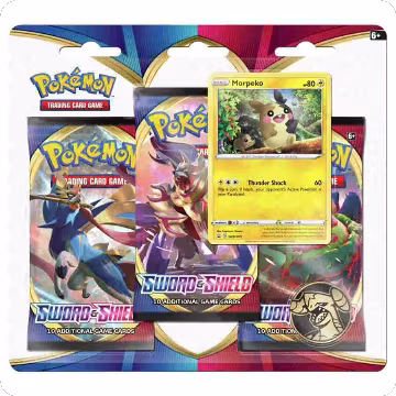 Sword & Shield 3 Pack Blister [Morpeko], Sword & Shield Base Set — Pokémon sealed product price
