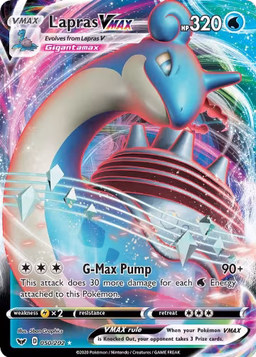 Lapras VMAX (050/202), Sword & Shield Base Set — Pokémon card price