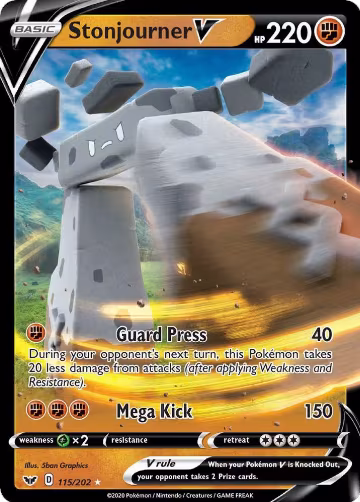 Stonjourner V (115/202), Sword & Shield Base Set — Pokémon card price