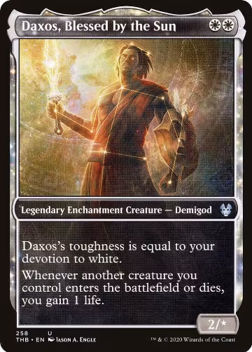 Daxos, Blessed by the Sun (Showcase) (258), Theros Beyond Death — Magic card price