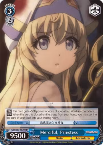 Merciful, Priestess (GBS/S63-TE20 TD), Goblin Slayer — Weiß Schwarz card price