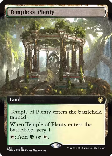 Temple of Plenty (Extended Art) (351), Theros Beyond Death — Magic card price