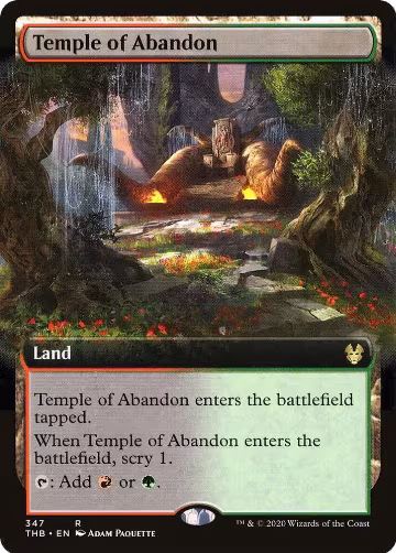 Temple of Abandon (Extended Art) (347), Theros Beyond Death — Magic card price