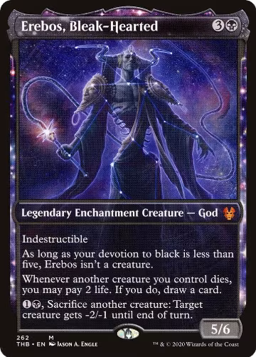Erebos, Bleak-Hearted (Showcase) (262), Theros Beyond Death — Magic card price