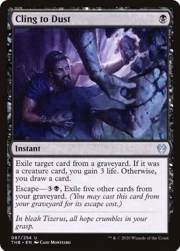 Cling to Dust (87), Theros Beyond Death — Magic card price