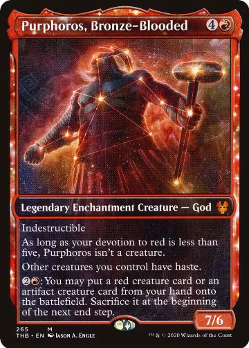 Purphoros, Bronze-Blooded (Showcase) (265), Theros Beyond Death — Magic card price