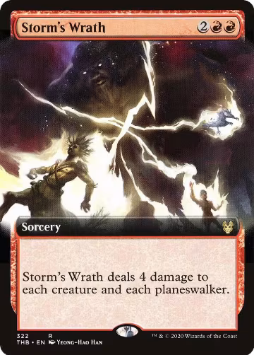 Storm's Wrath (Extended Art) (322), Theros Beyond Death — Magic card price
