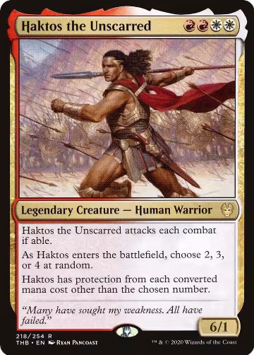 Haktos the Unscarred (218), Theros Beyond Death — Magic card price