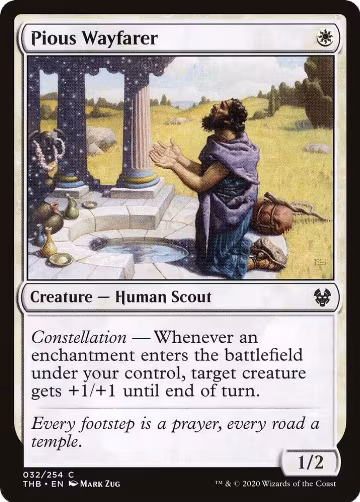 Pious Wayfarer (32), Theros Beyond Death — Magic card price