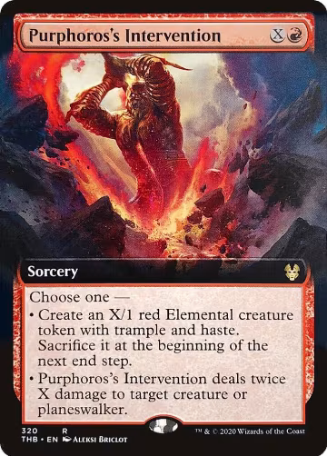 Purphoros's Intervention (Extended Art) (320), Theros Beyond Death — Magic card price