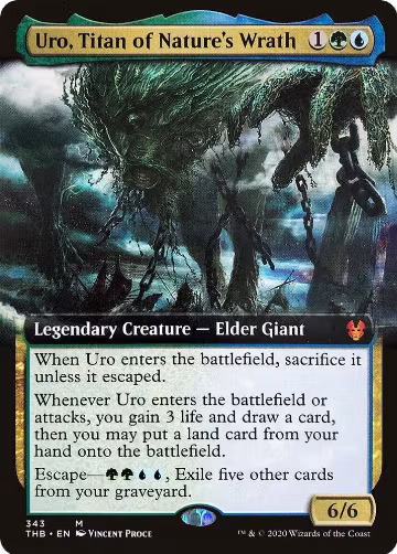 Uro, Titan of Nature's Wrath (Extended Art) (343), Theros Beyond Death — Magic card price