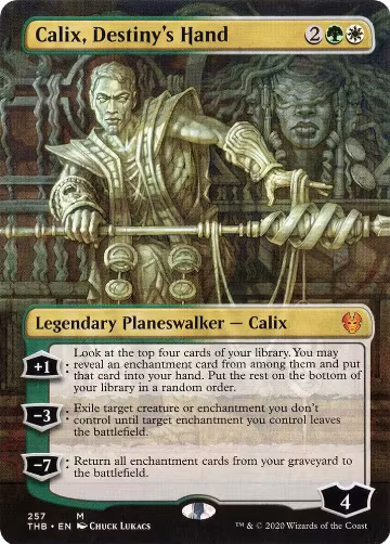 Calix, Destiny's Hand (Borderless) (257), Theros Beyond Death — Magic card price
