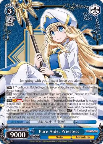 Pure Aide, Priestess (GBS/S63-E064 RR), Goblin Slayer — Weiß Schwarz card price