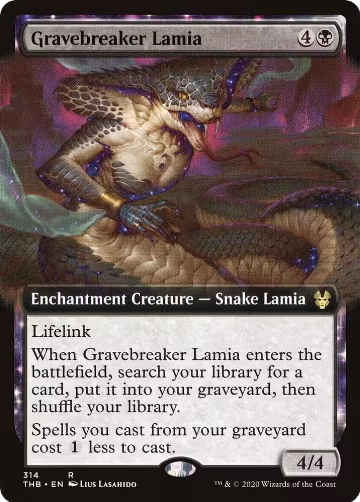 Gravebreaker Lamia (Extended Art) (314), Theros Beyond Death — Magic card price
