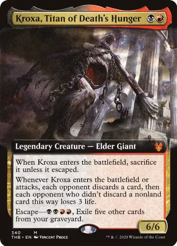 Kroxa, Titan of Death's Hunger (Extended Art) (340), Theros Beyond Death — Magic card price