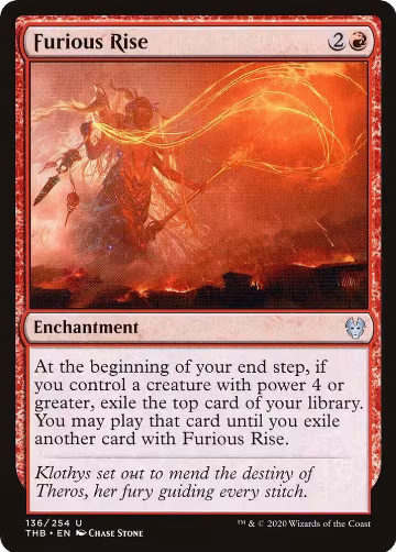 Furious Rise (136), Theros Beyond Death — Magic card price